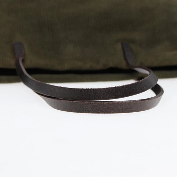 FENDI Tote Bag Corduroy Khaki Auth fm3899 - Picture 12 of 16